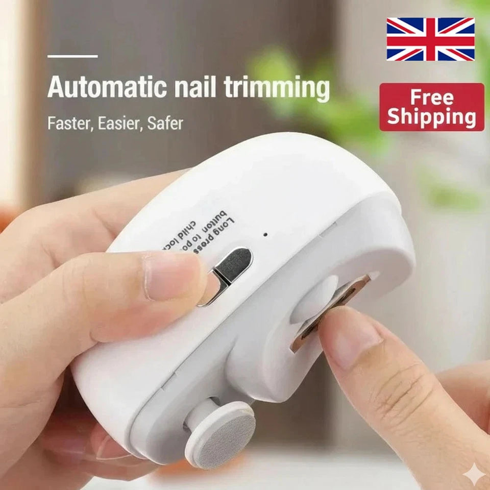 Electric Nail Clipper Grinding and Polishing with Light Automatic Nail Trimmer Rechargeable Nail Cutter Manicure for Baby Adult